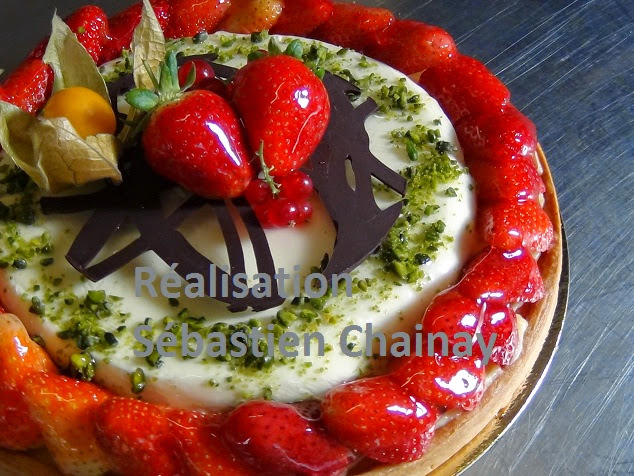 tarte aux fraises et chocolat blanc